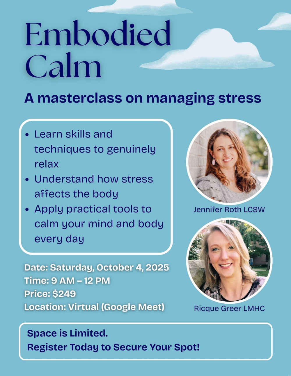 Embodied Calm Masterclass